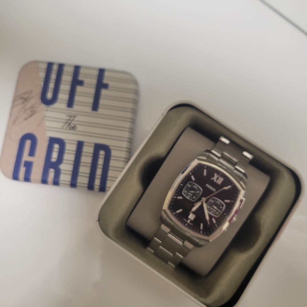 Fossil Silver and Black Men's Watch